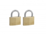 Masterlock - SET 2 brass padlocks 50mm with same key - Safe deposit boxes -Security Locks - Padlocks